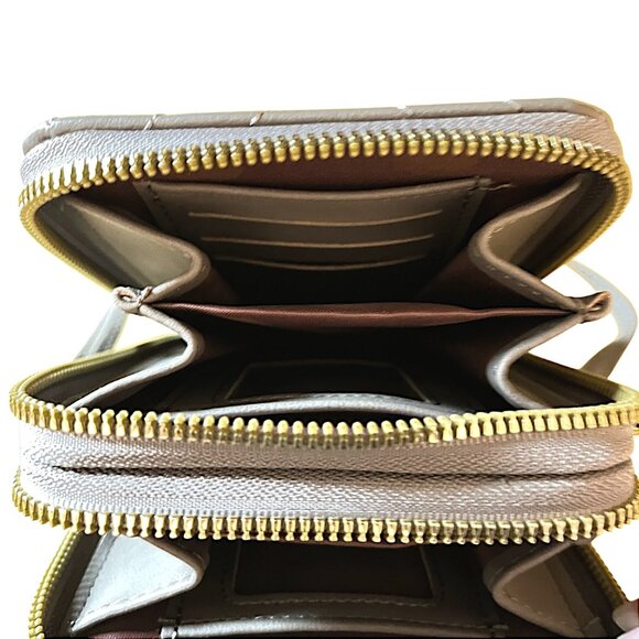 Myfriday Gray Women Cell Phone Card Slots Bag Over Shoulder Handbag Purse - Picture 7 of 9